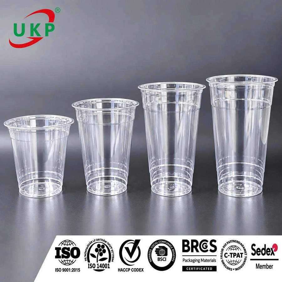 Bộ tứ ly PET UKP miệng Ø95mm – Đủ 4 size tiện dụng