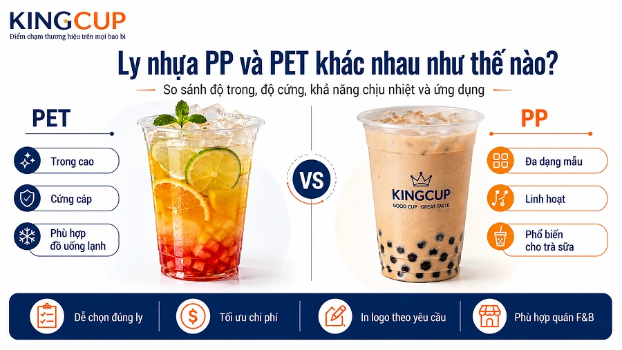 Ly nhựa PP và PET khác nhau như thế nào? Cách chọn đúng