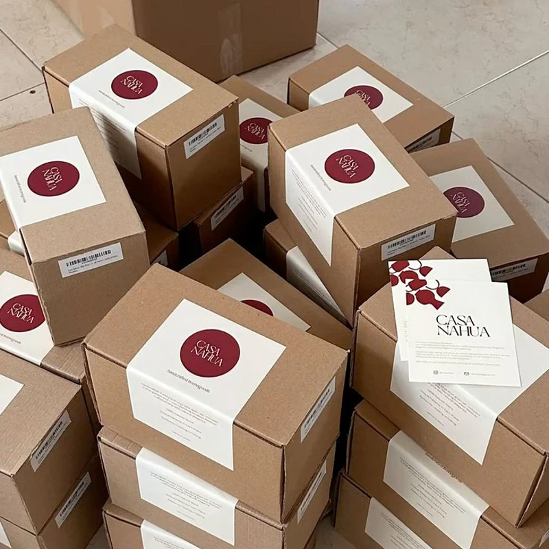 Hộp Giấy Kraft Nắp Gài In Logo Theo Yêu Cầu
