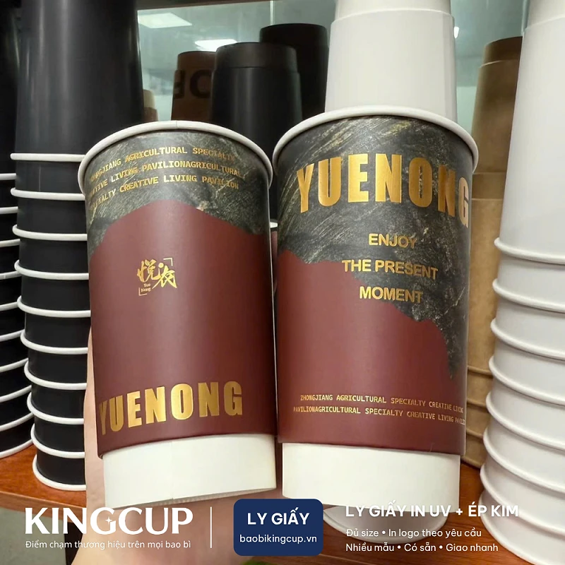 Ly Giấy In UV + Ép Kim Theo Yêu Cầu