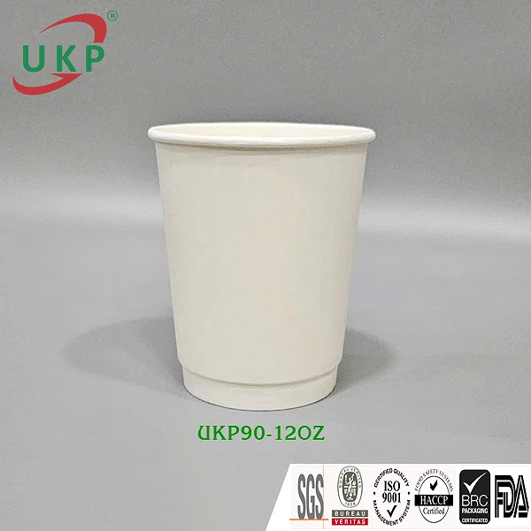 Ly giấy trắng 2 lớp 12oz (360ml) Ø90 UKP