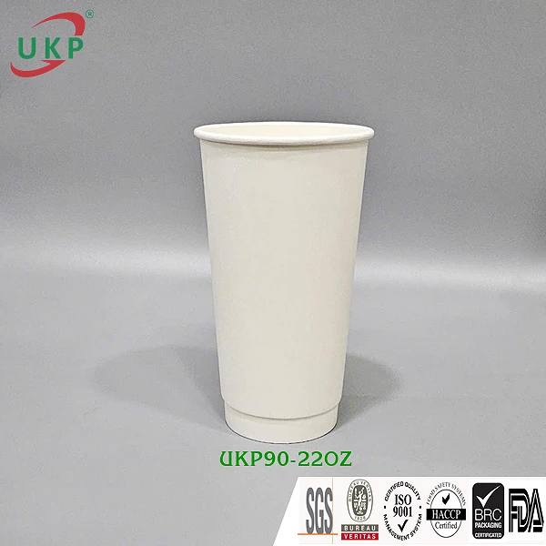 Ly giấy trắng 2 lớp 22oz (649ml) Ø90 UKP