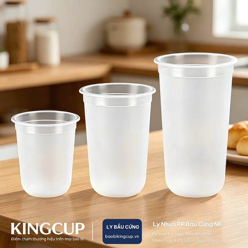 Ly Nhựa PP Bầu Cứng Nhập Khẩu 360ml | 500ml | 700ml