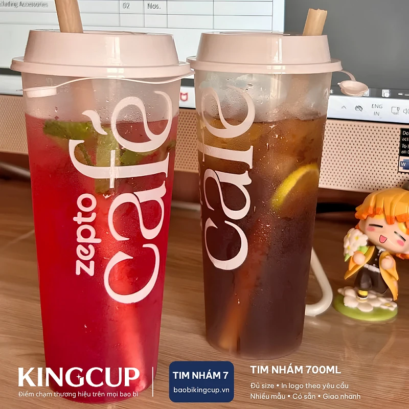Ly nhựa PP Tim Nhám Cứng 700ml Ø90