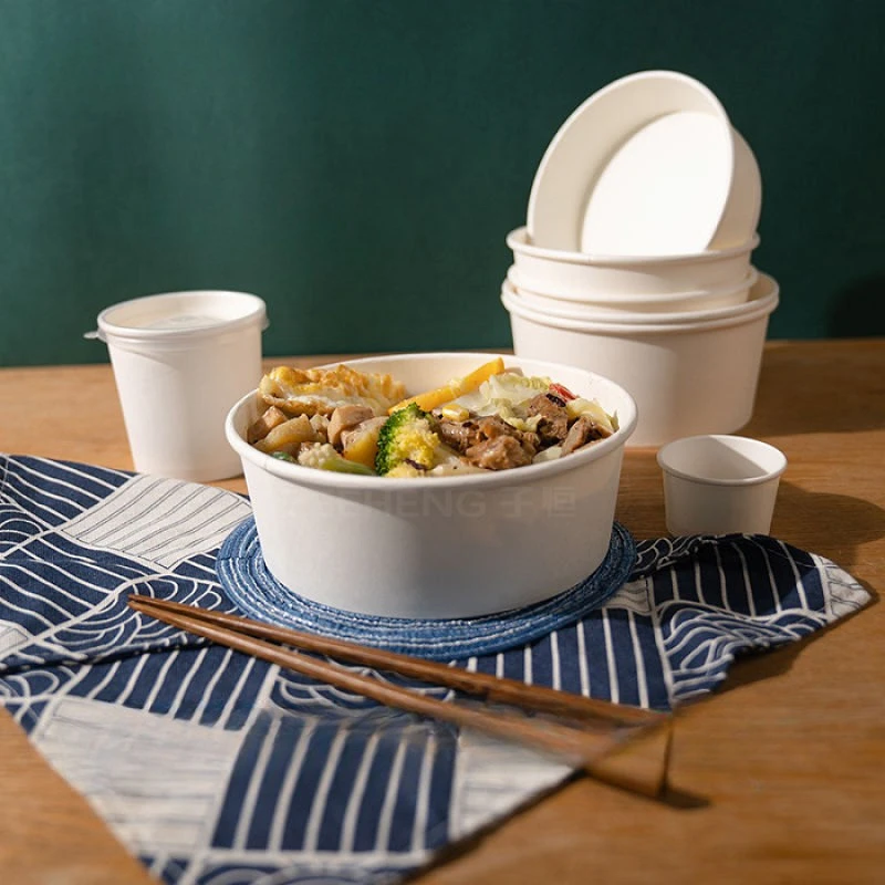 Tô Giấy Trắng Đựng Cơm, Phở & Món Nước 26oz - 32oz