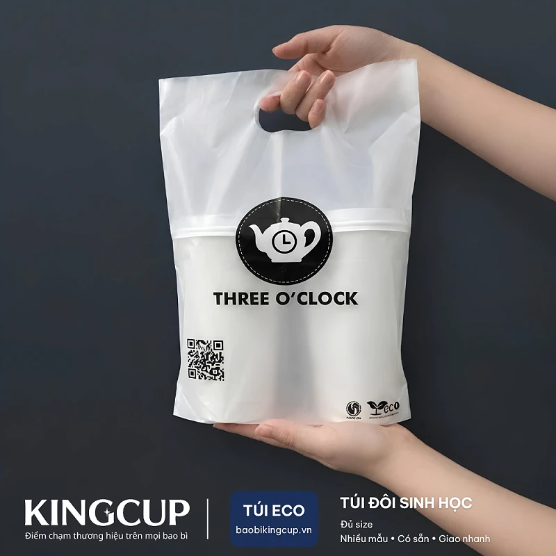 Túi Đôi Tự Hủy Sinh Học Đựng 2 Ly