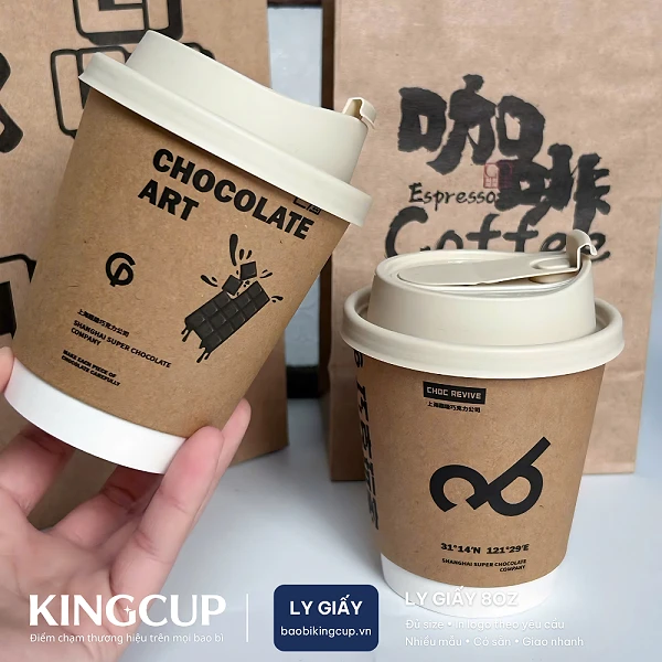 Ly Giấy Kraft 2 Lớp In Lụa Theo Yêu Cầu liên quan