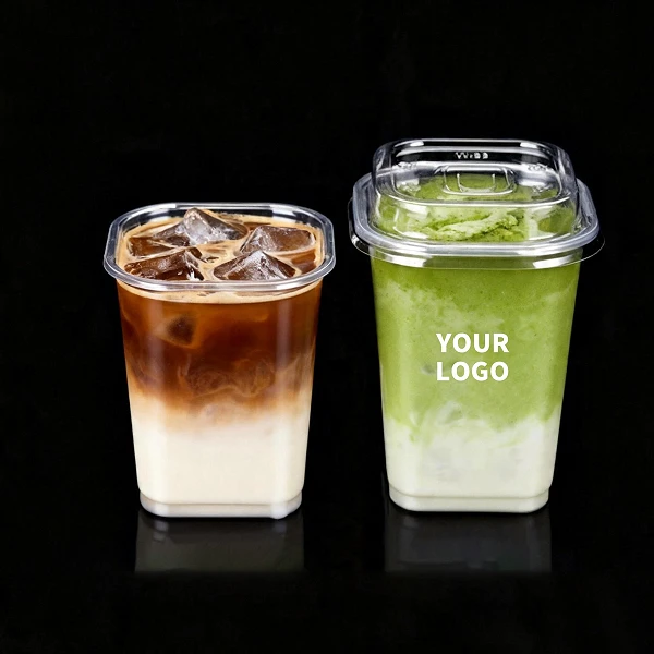 Ly Nhựa PET Vuông Trong Suốt (360ml | 500ml | 700ml) liên quan